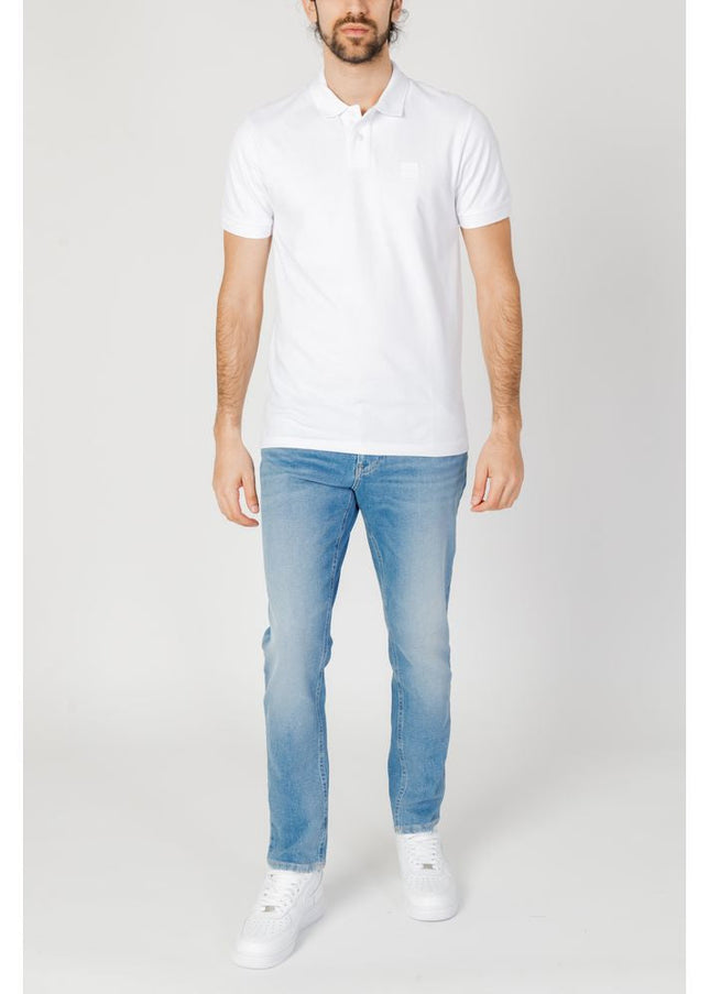 Hugo Boss White Cotton Polo Shirt