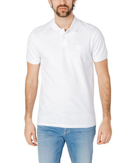 Hugo Boss White Cotton Polo Shirt