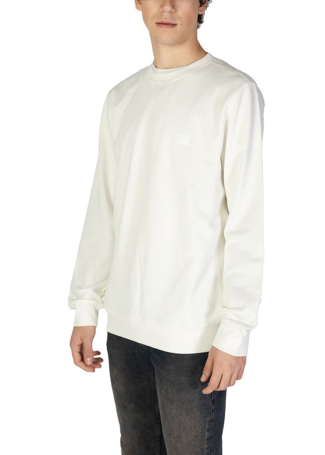 Hugo Boss White Cotton Sweater