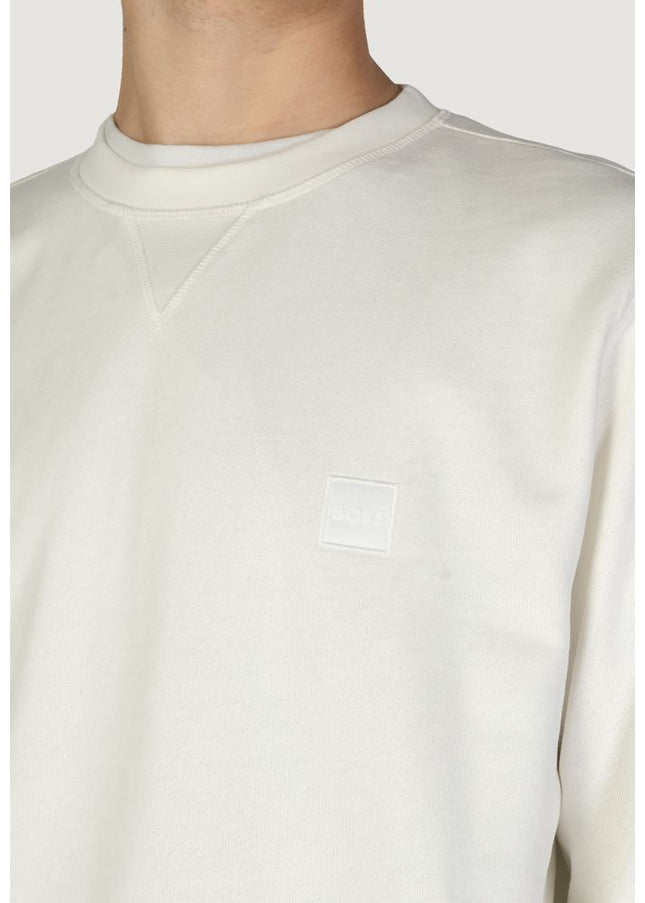 Hugo Boss White Cotton Sweater