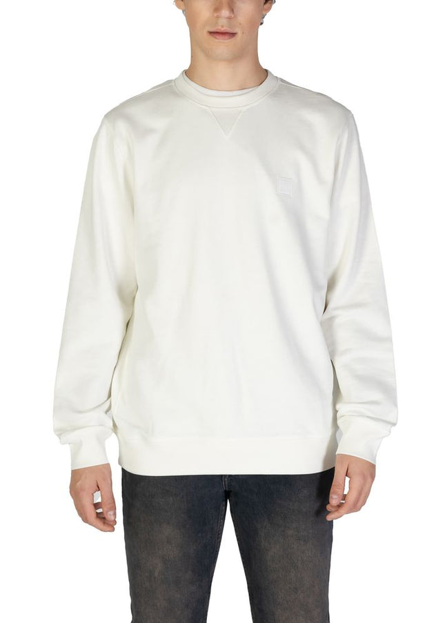 Hugo Boss White Cotton Sweater