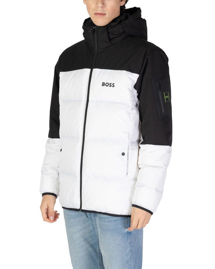 Hugo Boss White Recycled Polyester Jacket