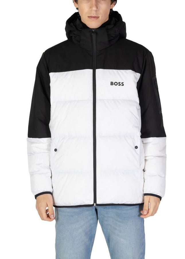 Hugo Boss White Recycled Polyester Jacket