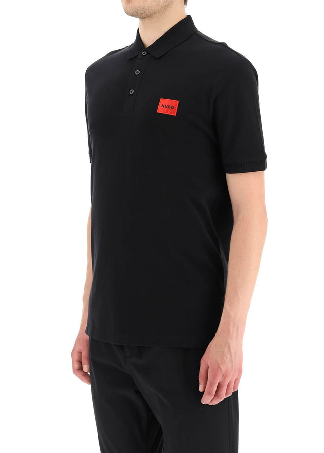 Hugo logo patch polo shirt