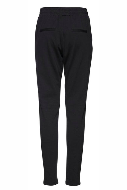 ICHI Black Polyester Jeans & Pant