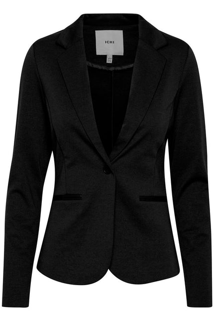 ICHI Black Polyester Suits & Blazer