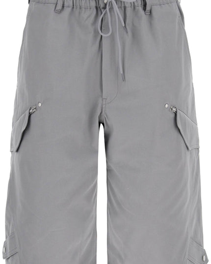 Y-3 canvas multi-pocket bermuda shorts.