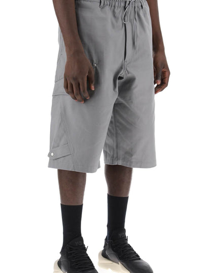 Y-3 canvas multi-pocket bermuda shorts.