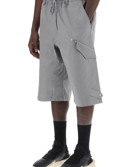 Y-3 canvas multi-pocket bermuda shorts.