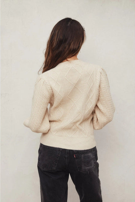 In A Bubble Cable Knit Sweater CREAM