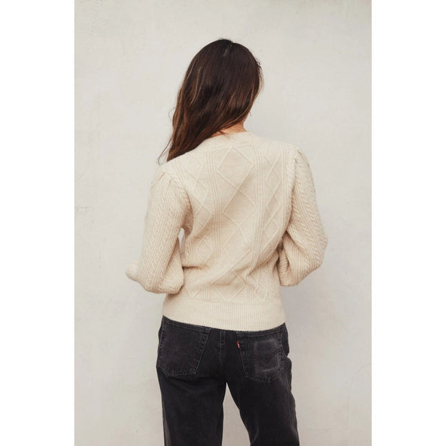 In A Bubble Cable Knit Sweater CREAM