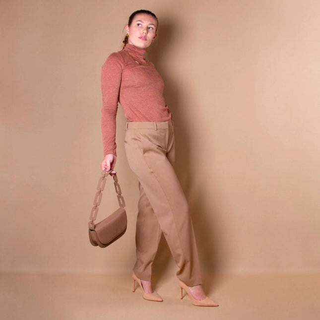 Inez Recycled Vegan Shoulder Bag In Taupe