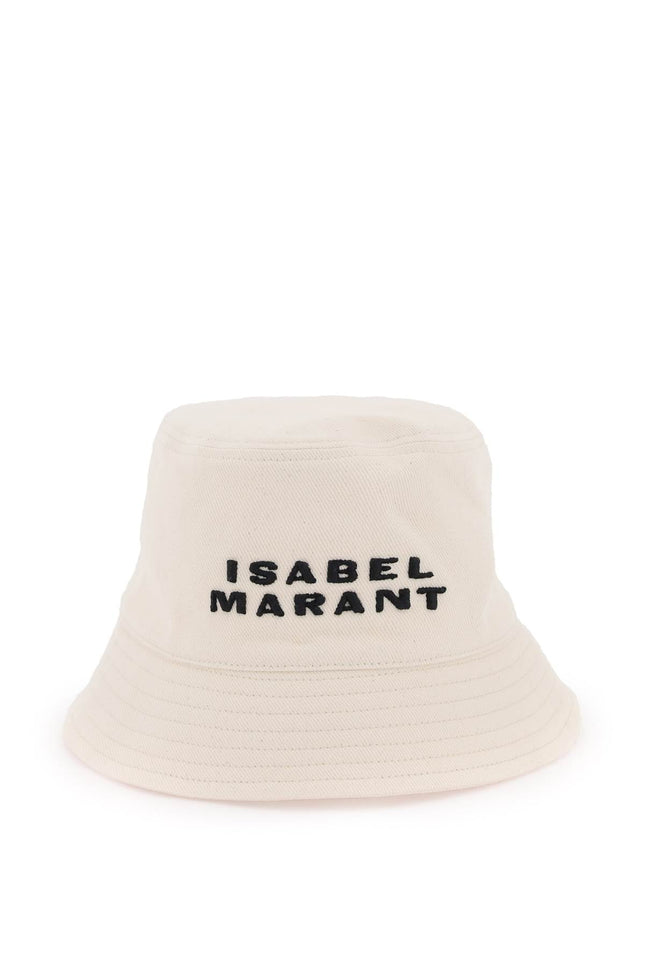 Isabel marant embroidered logo bucket hat-women > accessories > scarves and gloves-Isabel Marant-57-Beige-Urbanheer