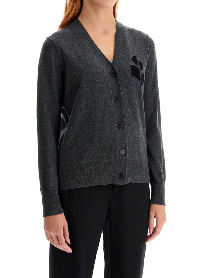 Isabel Marant Etoile karin cardigan with logo intarsia