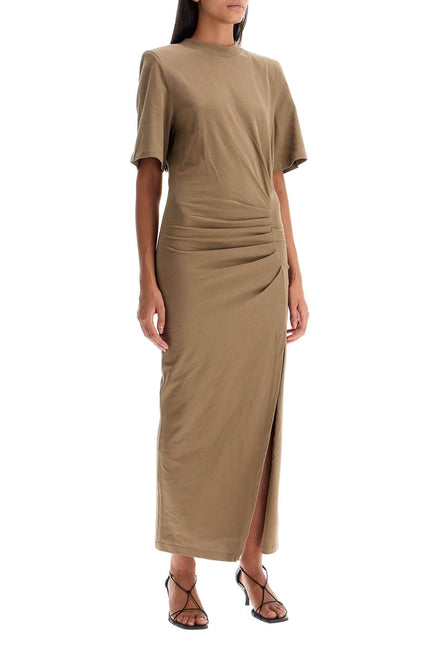 Isabel Marant draped dress with padded shoulders