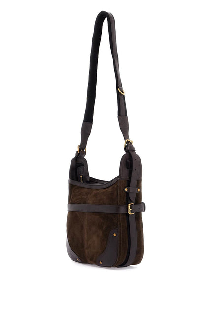 Isabel Marant small sierra suede hobo bag in leather.