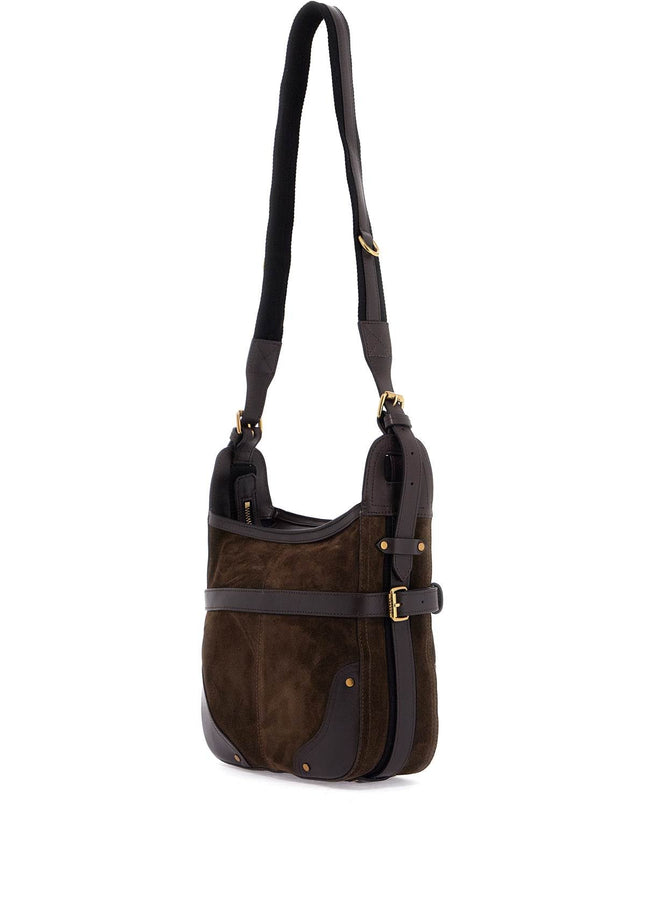 Isabel Marant small sierra suede hobo bag in leather.