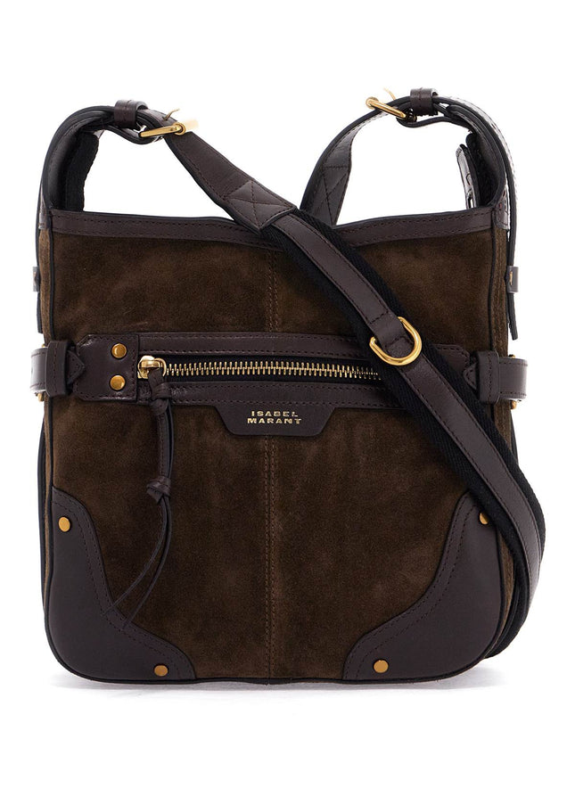 Isabel Marant small sierra suede hobo bag in leather.