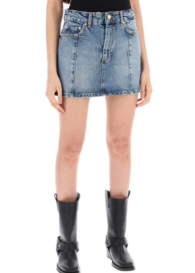 Ganni denim mini skirt