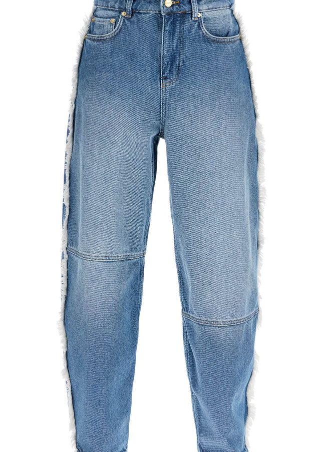 Ganni distressed barrel jeans with