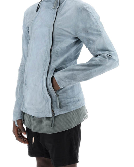 Boris bidjan saberi leather jacket with two zippers-Jacket-BORIS BIDJAN SABERI-M-Light blue-Urbanheer