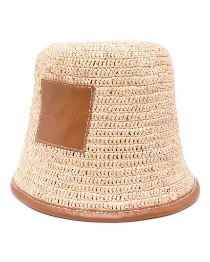 JACQUEMUS Hats Leather Brown