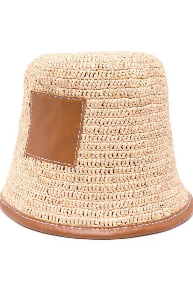 JACQUEMUS Hats Leather Brown