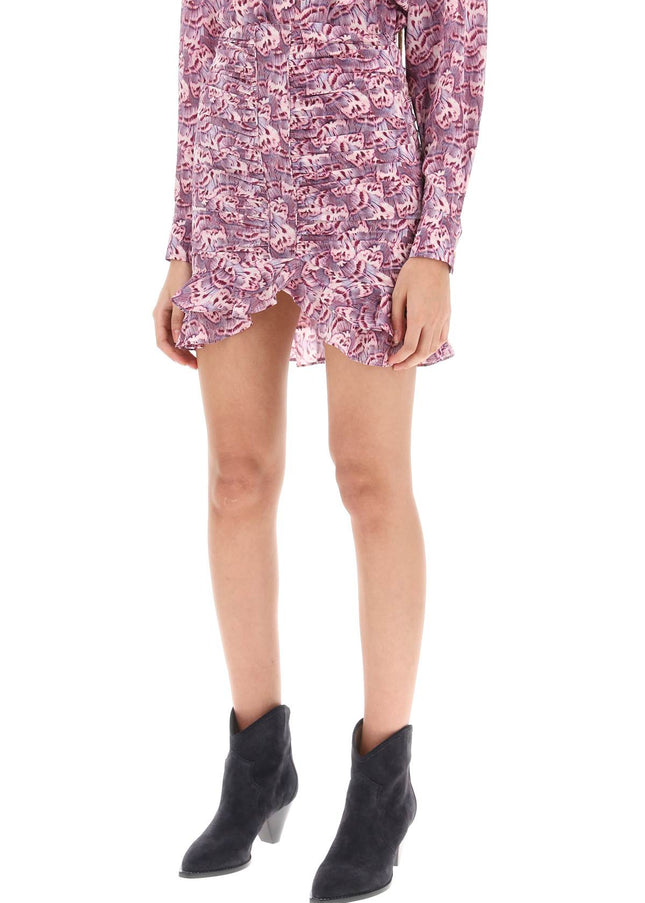 Isabel Marant milendi gathered mini skirt with ruuffles