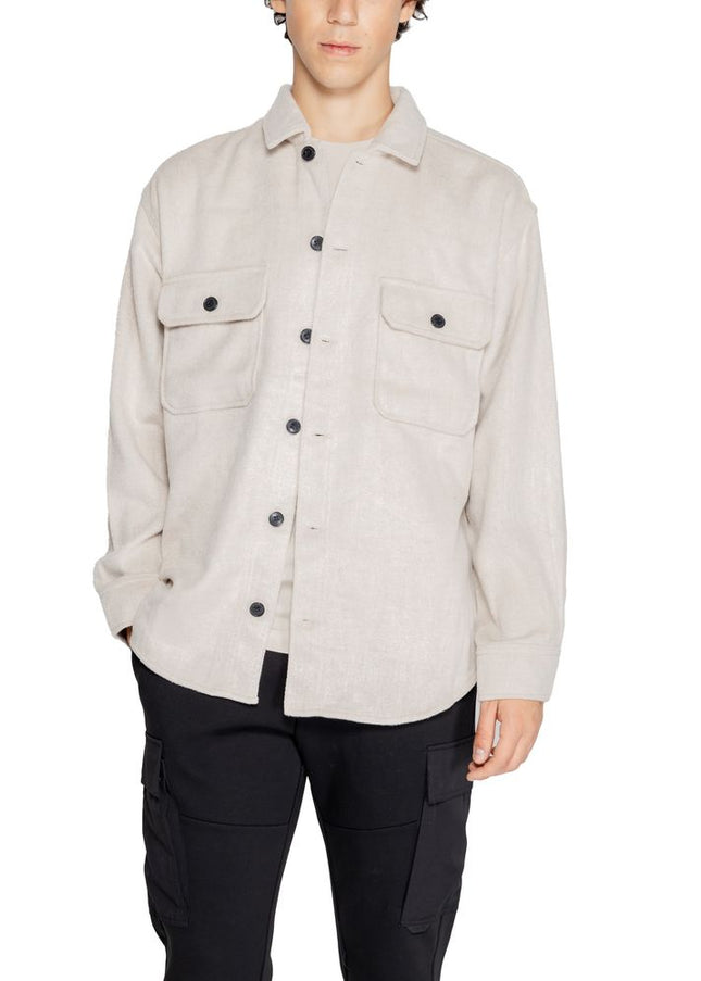 Jack Jones Beige Polyester Jacket