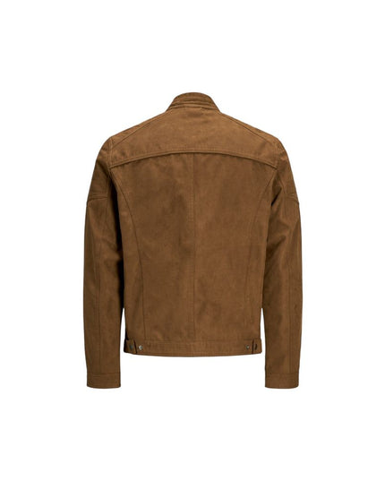 Jack Jones Beige Synthetic Leather Jacket