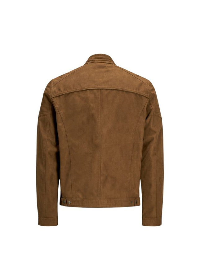 Jack Jones Beige Synthetic Leather Jacket