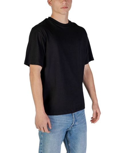 Jack Jones Black Cotton T-Shirt