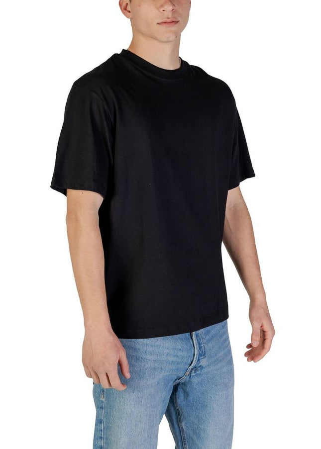 Jack Jones Black Cotton T-Shirt