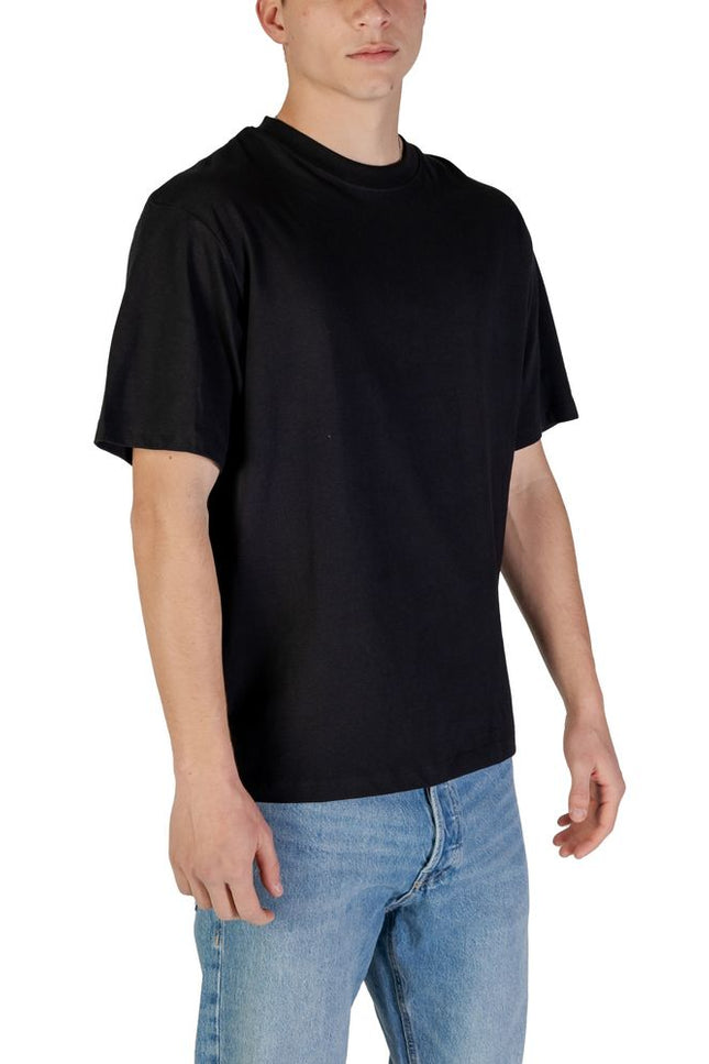 Jack Jones Black Cotton T-Shirt