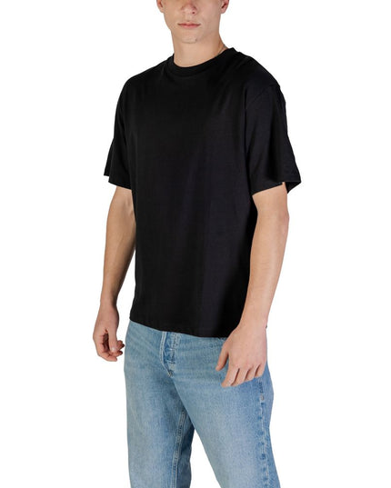 Jack Jones Black Cotton T-Shirt