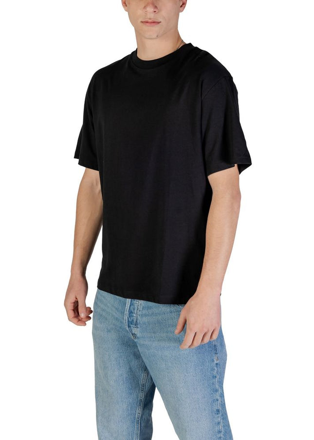 Jack Jones Black Cotton T-Shirt