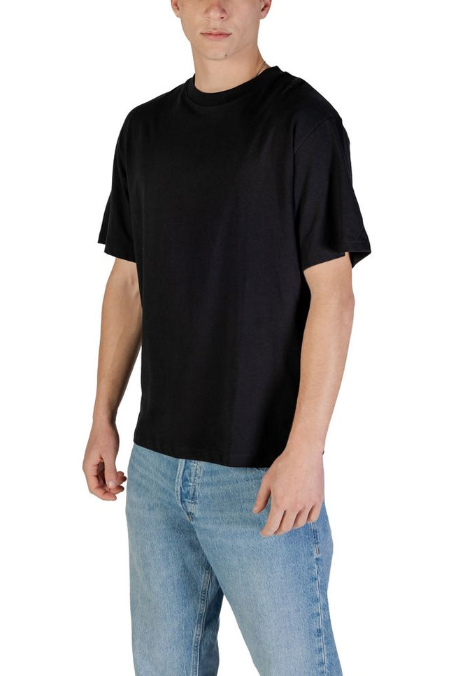 Jack Jones Black Cotton T-Shirt