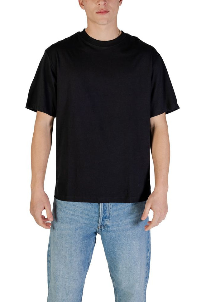 Jack Jones Black Cotton T-Shirt