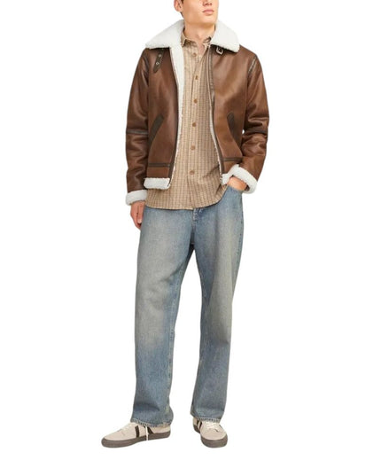 Jack Jones Brown Polyester Jacket