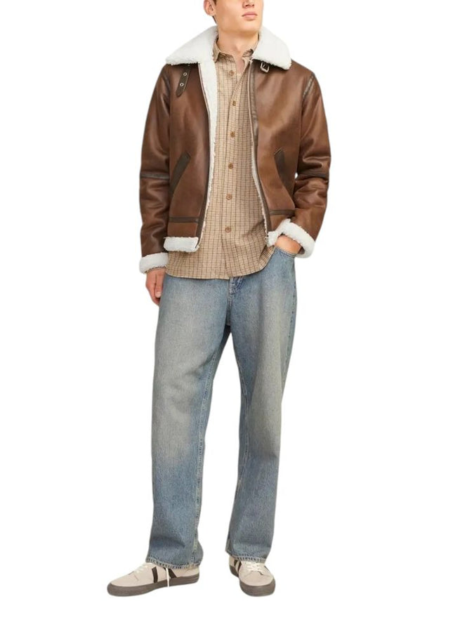 Jack Jones Brown Polyester Jacket