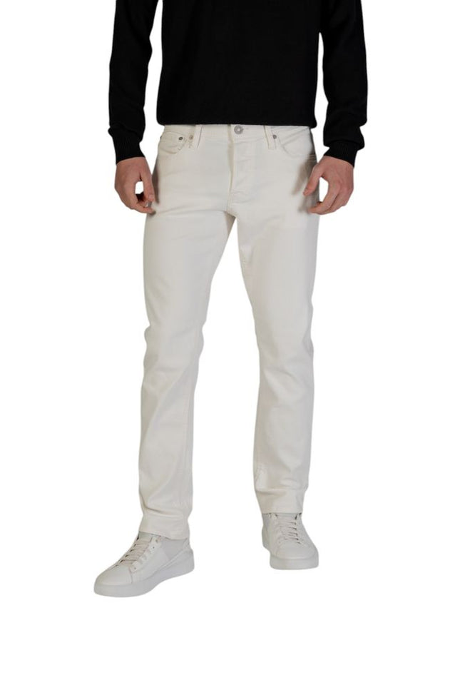 Jack Jones White Cotton Jeans & Pant