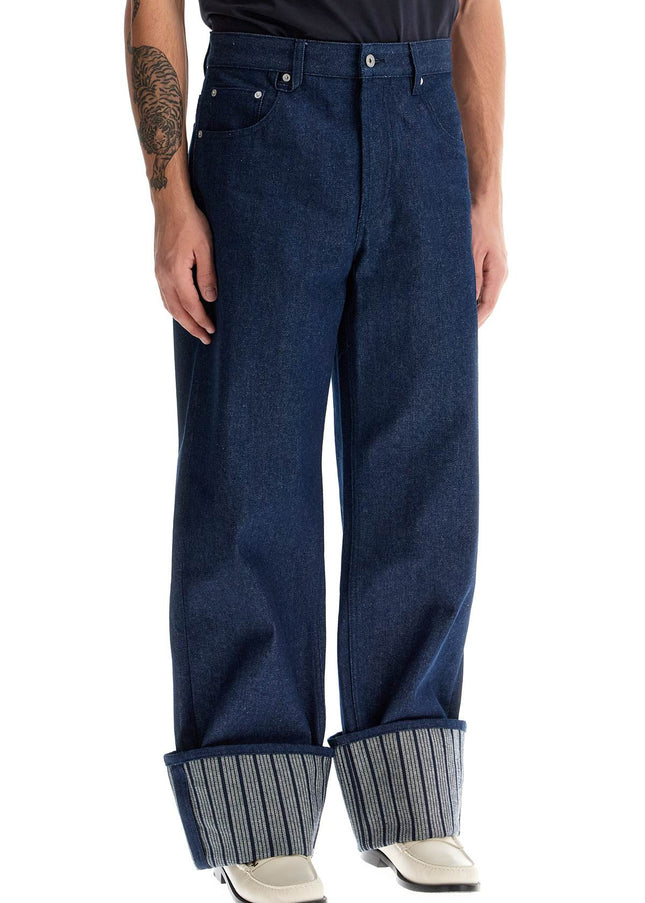 Jacquemus baggy with maxi cuff  baggy jeans with