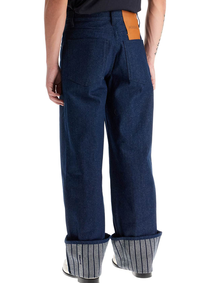 Jacquemus baggy with maxi cuff  baggy jeans with