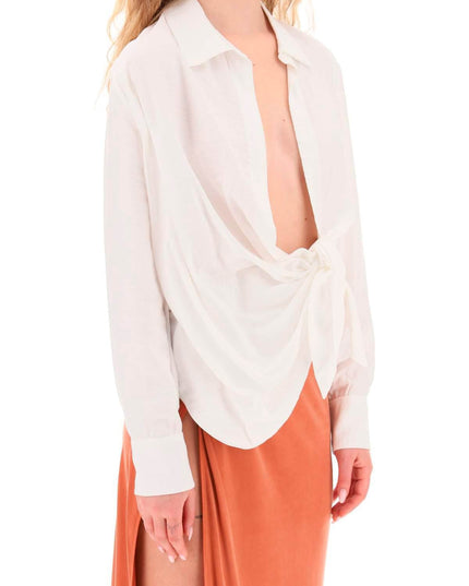 Jacquemus 'la chemise bahia' draped blouse