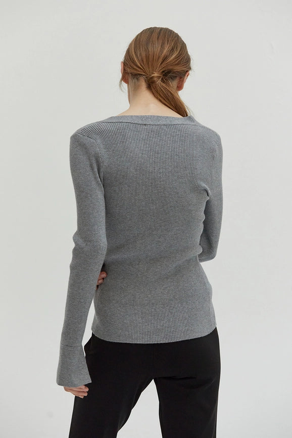 Jamie Front Twist Sweater Top