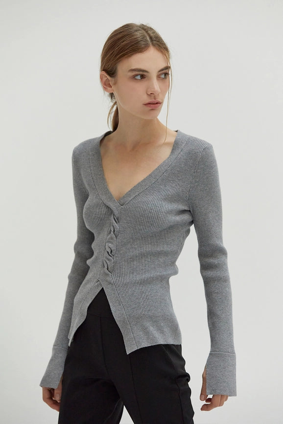 Jamie Front Twist Sweater Top