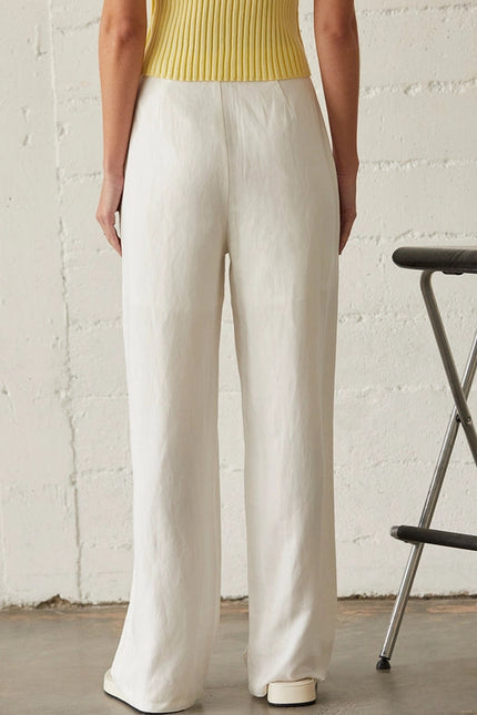 Jarrice Linen Fold-Over Trousers