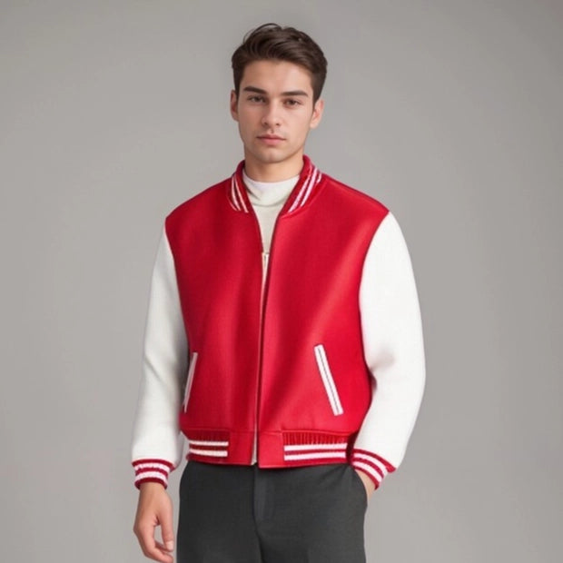 Jasper-Leather Varsity Jacket