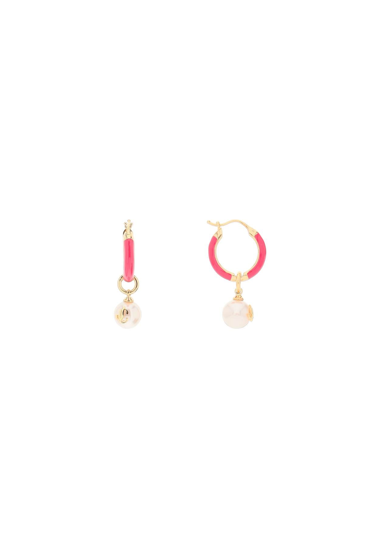 Jimmy choo hoop earrings with pearls-women > accessories > jewellery > earrings-Jimmy Choo-os-Mixed colours-Urbanheer