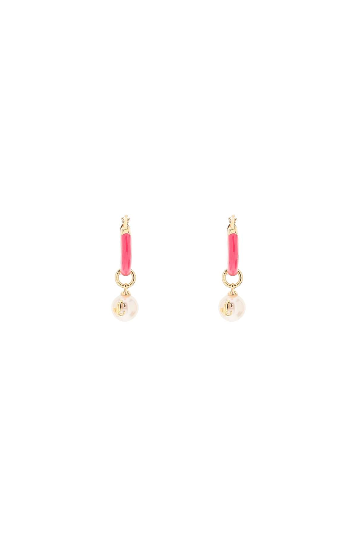 Jimmy choo hoop earrings with pearls-women > accessories > jewellery > earrings-Jimmy Choo-os-Mixed colours-Urbanheer